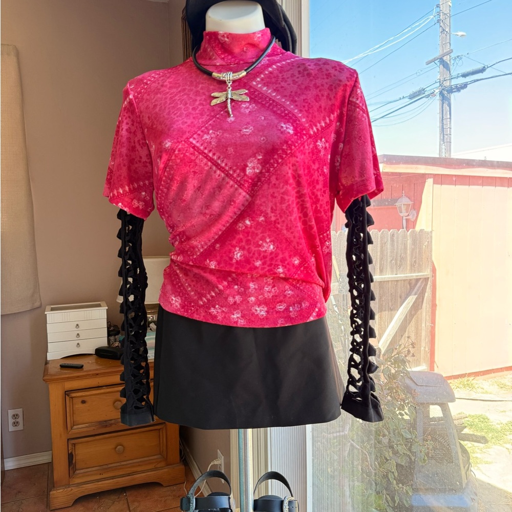 Pink Patterned Women's Top
